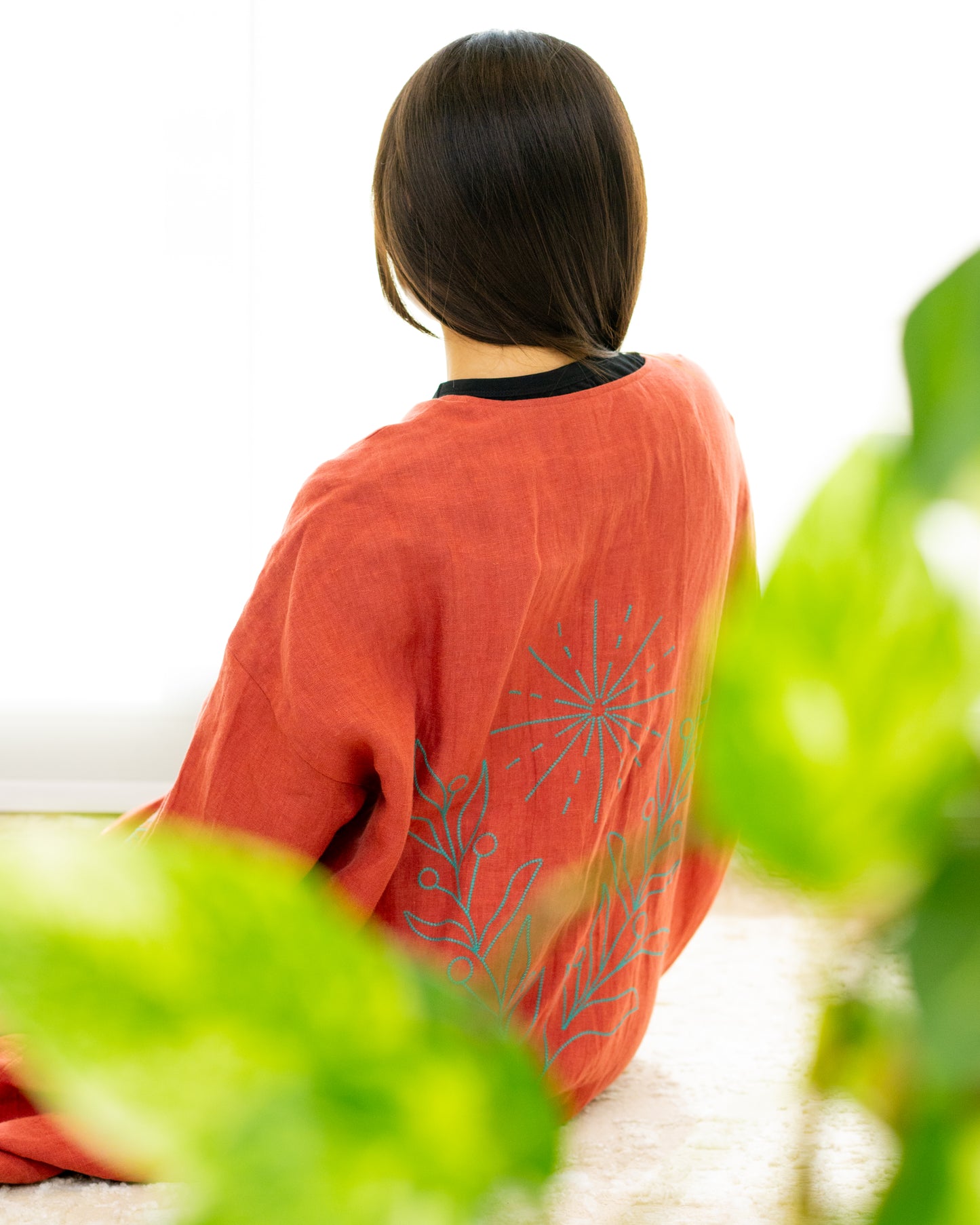Kimono Red/Turquoise