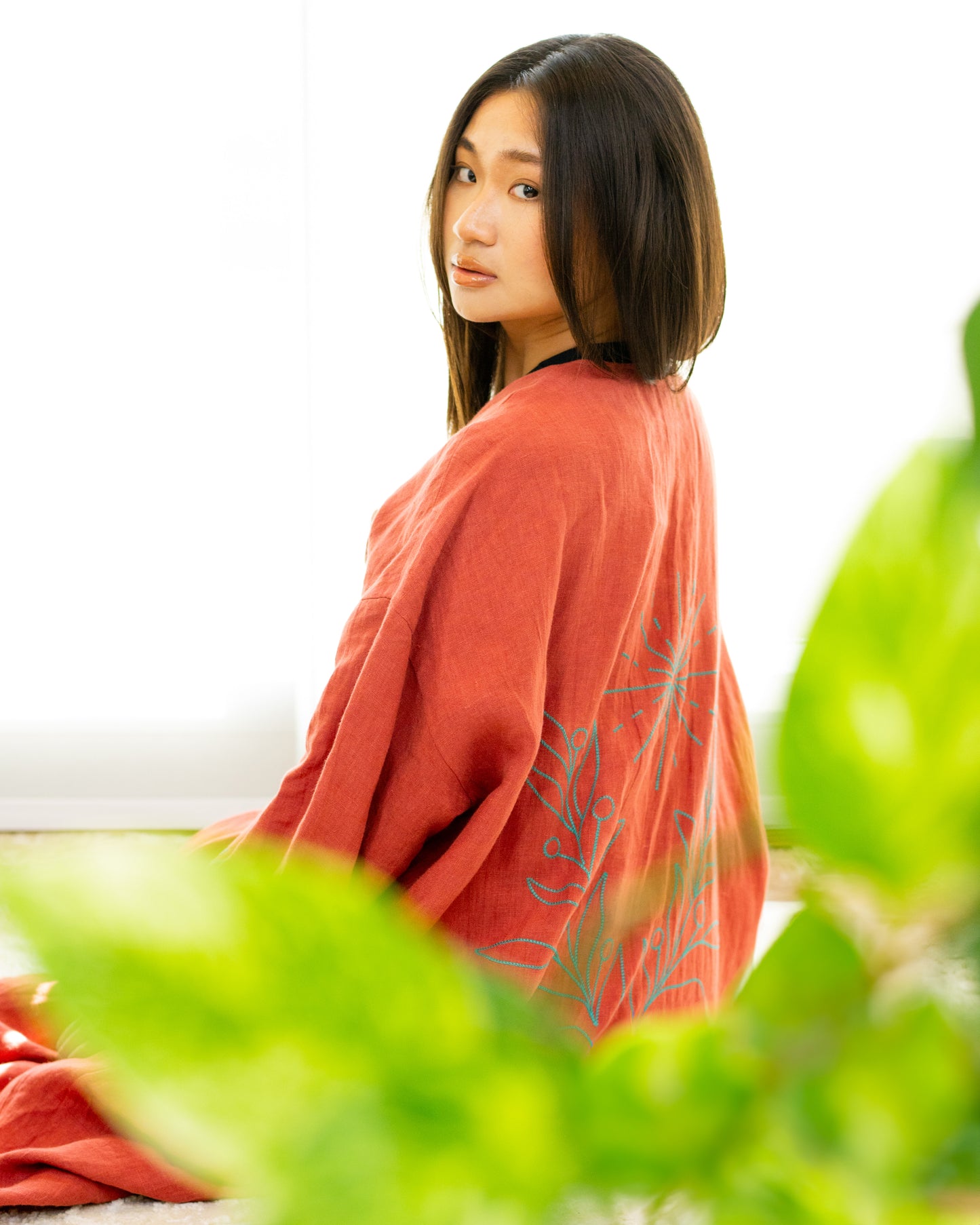 Kimono Red/Turquoise
