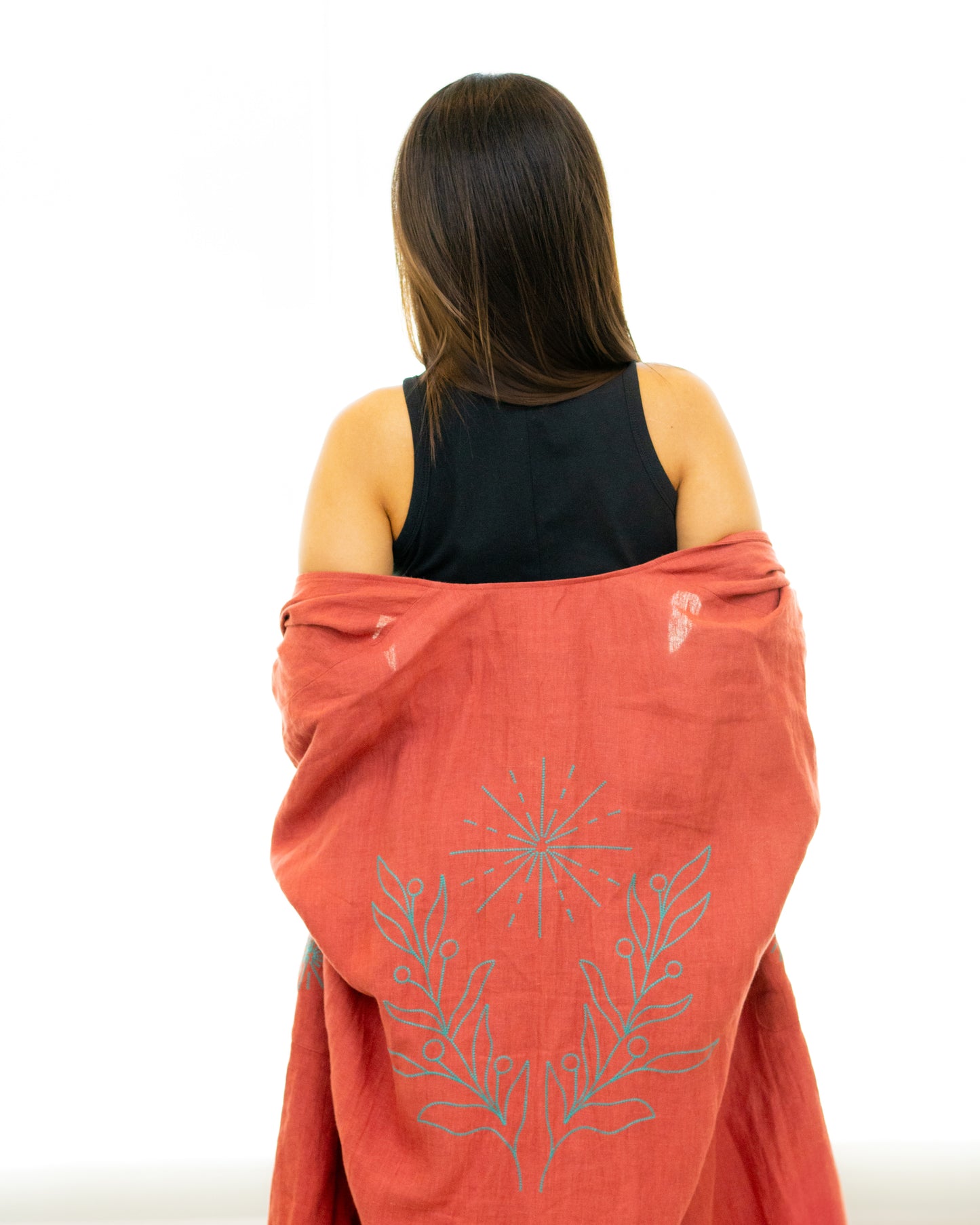 Kimono Red/Turquoise